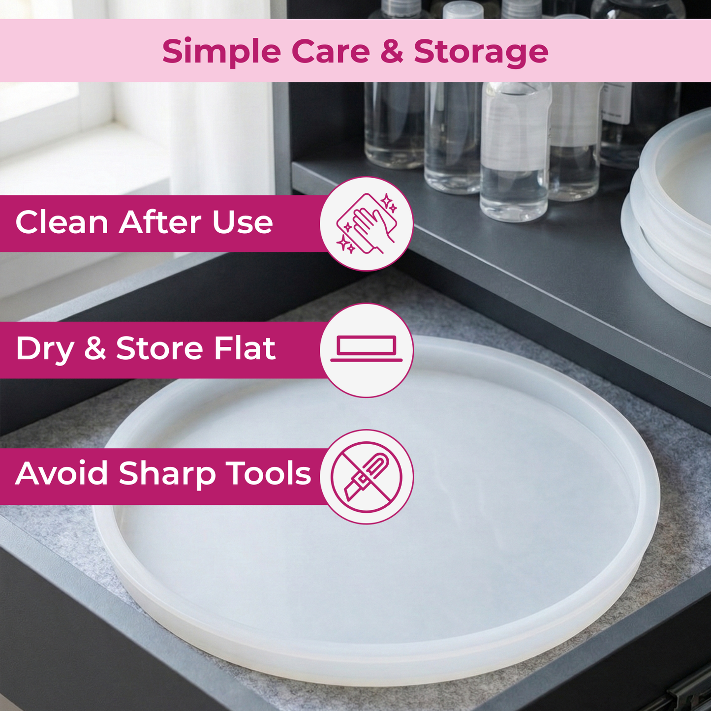 Round Coaster Resin Art Mould 12 Inch