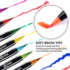 Oytra Brush Pen Set 10 Colors Water Color Painting Sketch Pens with Flexible Fiber Tip