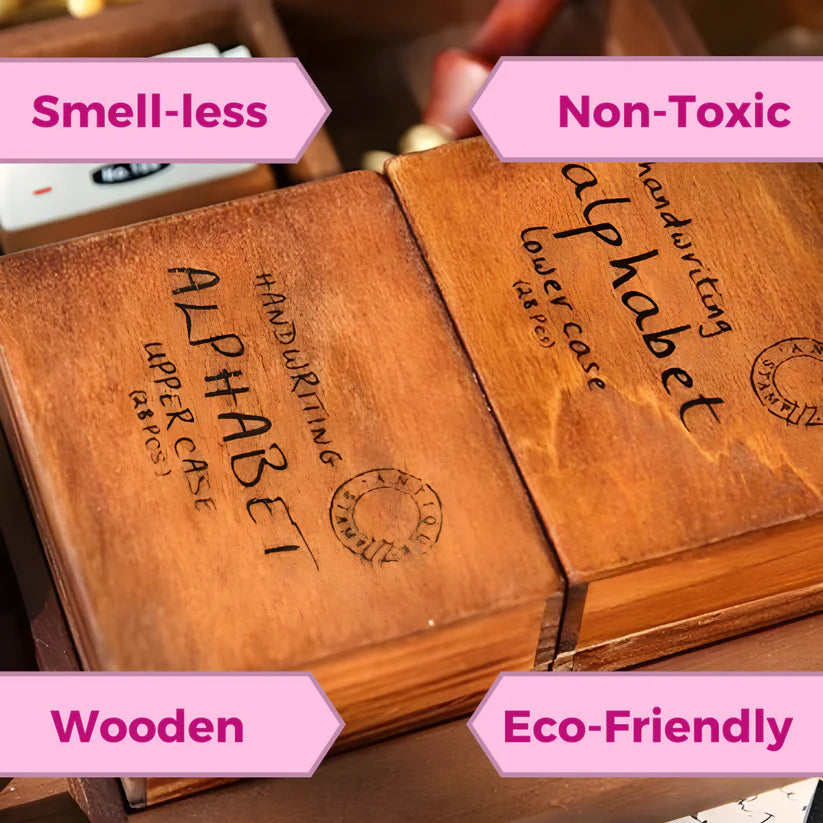 Alphabet Stamp Wooden Combo Small and Capital Letters