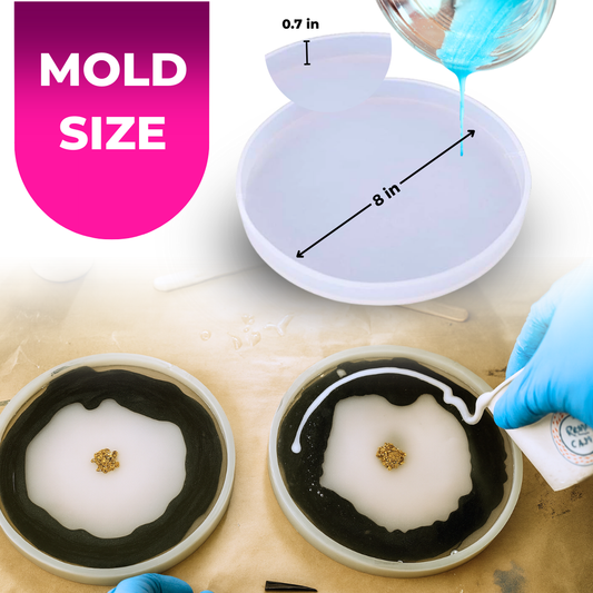 Round Coaster Resin Art Mould 4 Inch