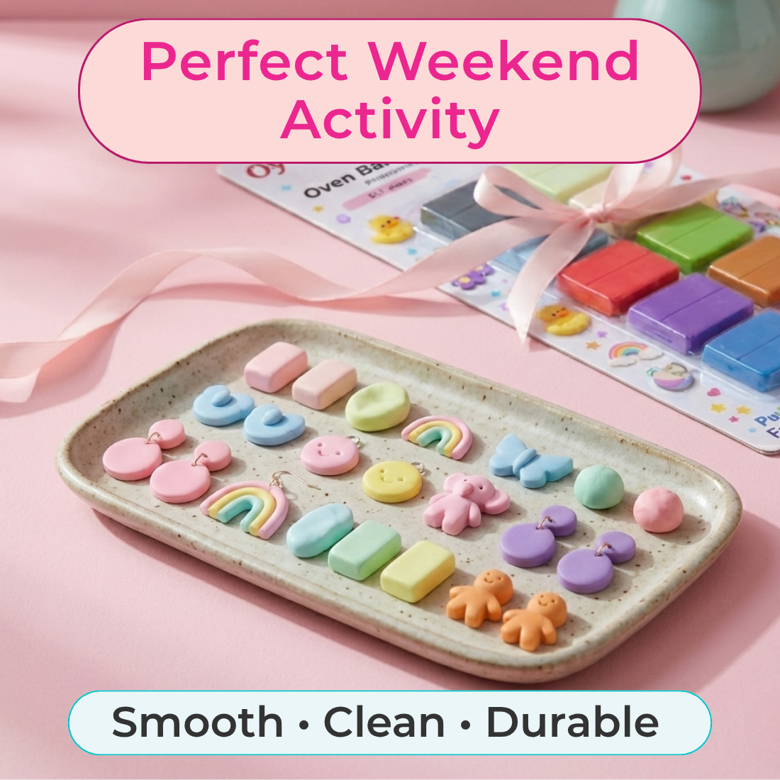 10 Color Polymer Oven Bake Clay Pastel Colors