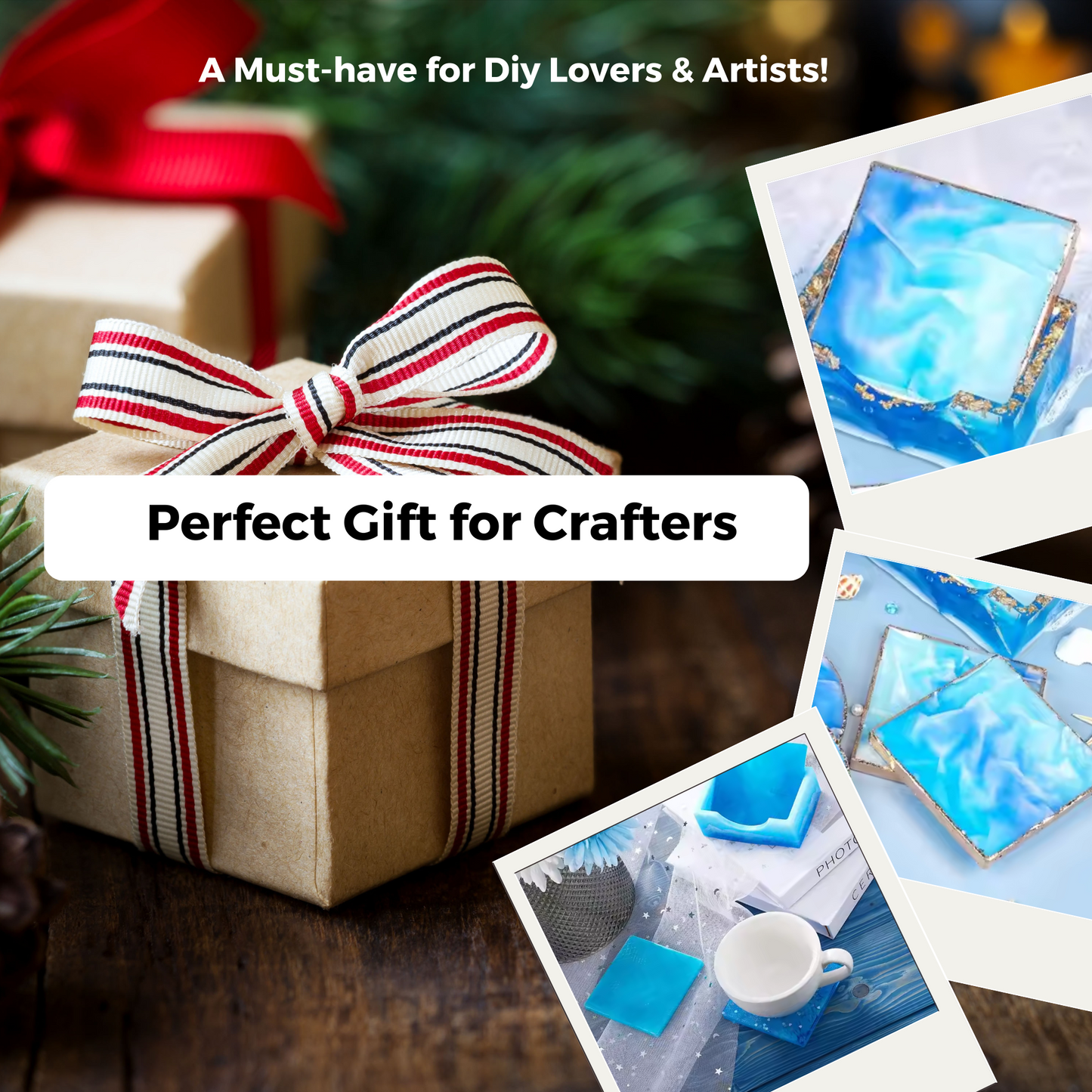 4 Inch Resin Square Coaster Mould Set of 4