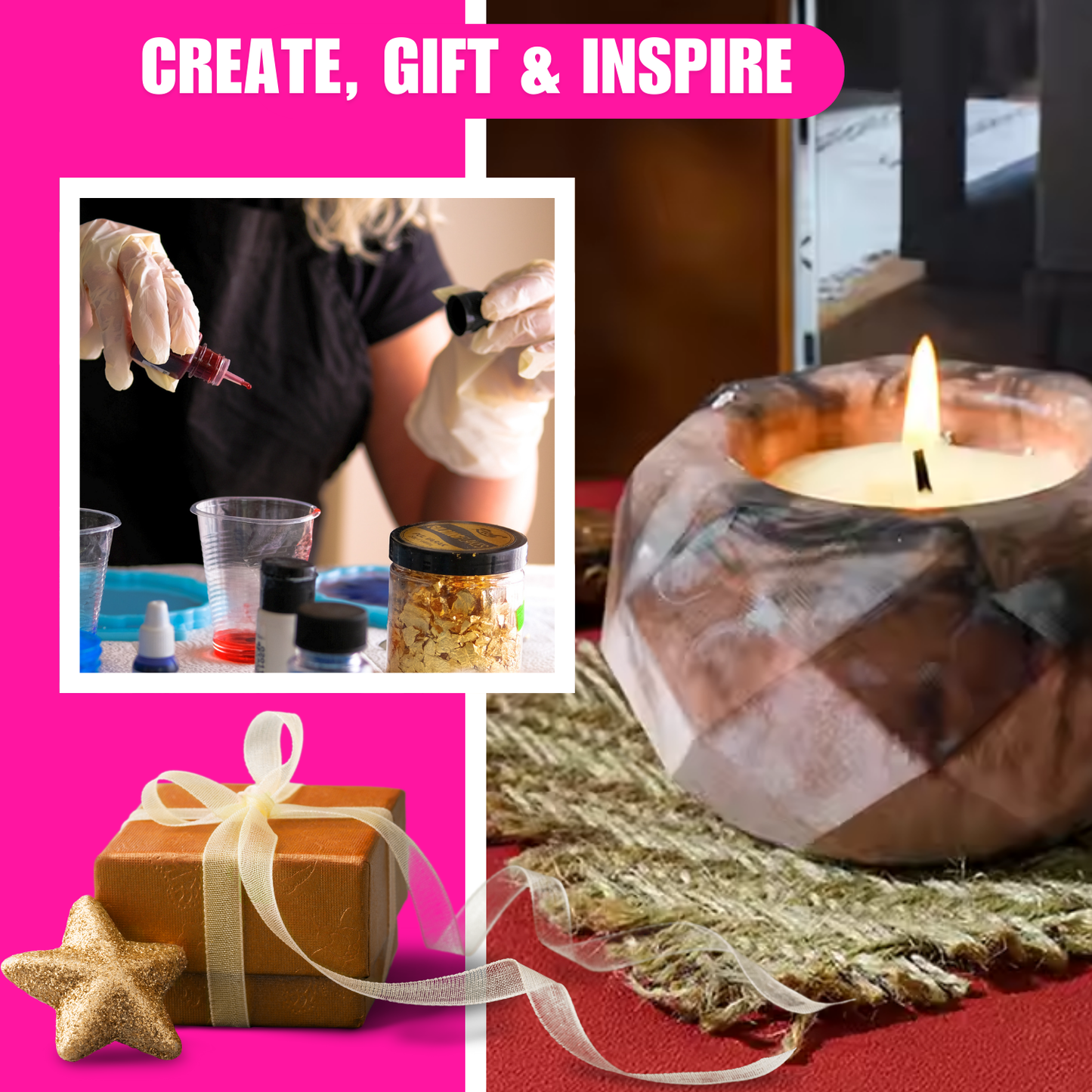 Diamond Round tea Light Resin Mould