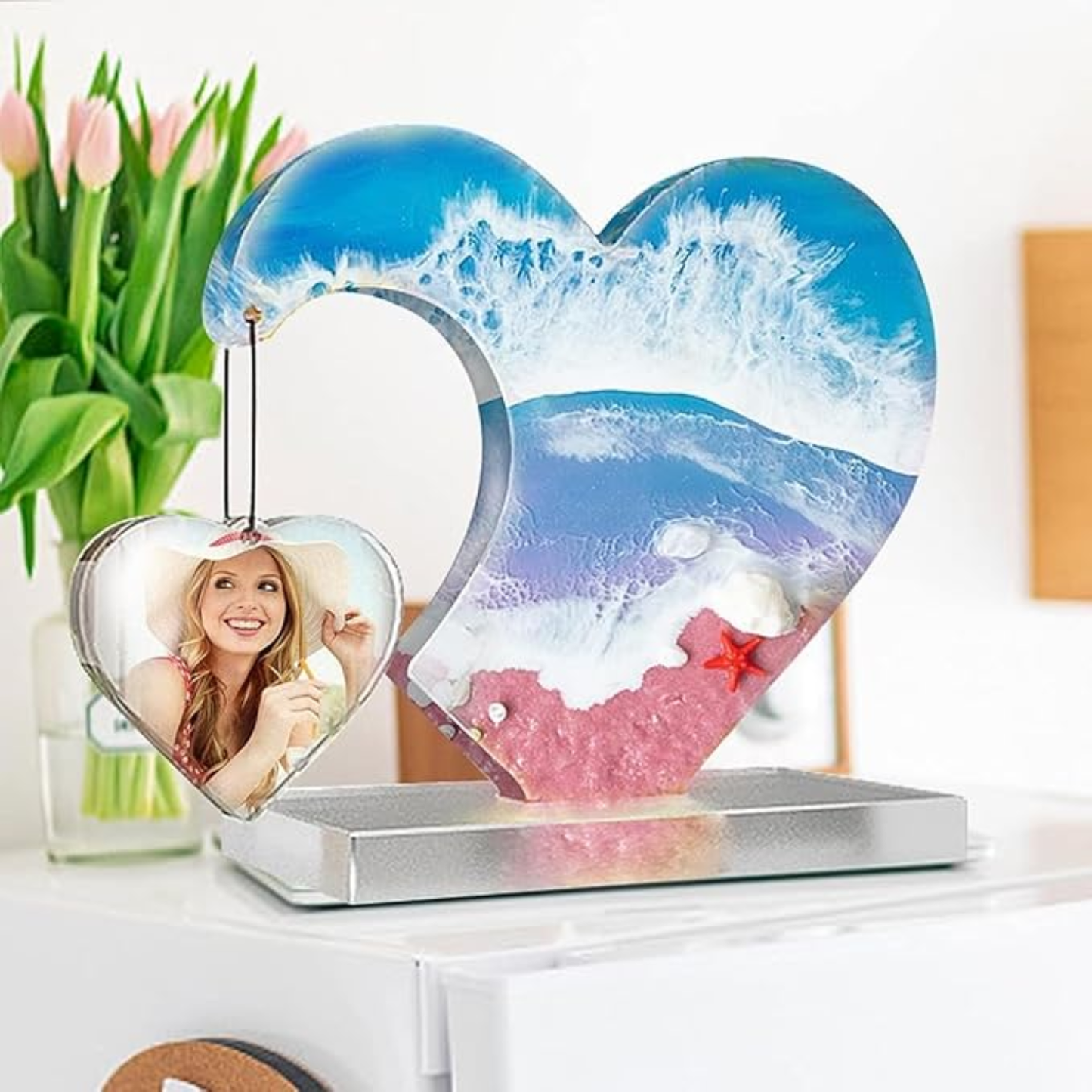 Hanging Heart Photo Frame Resin Mould