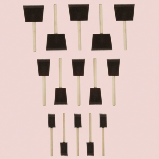 15 Foam Sponge Paint Brushes Set
