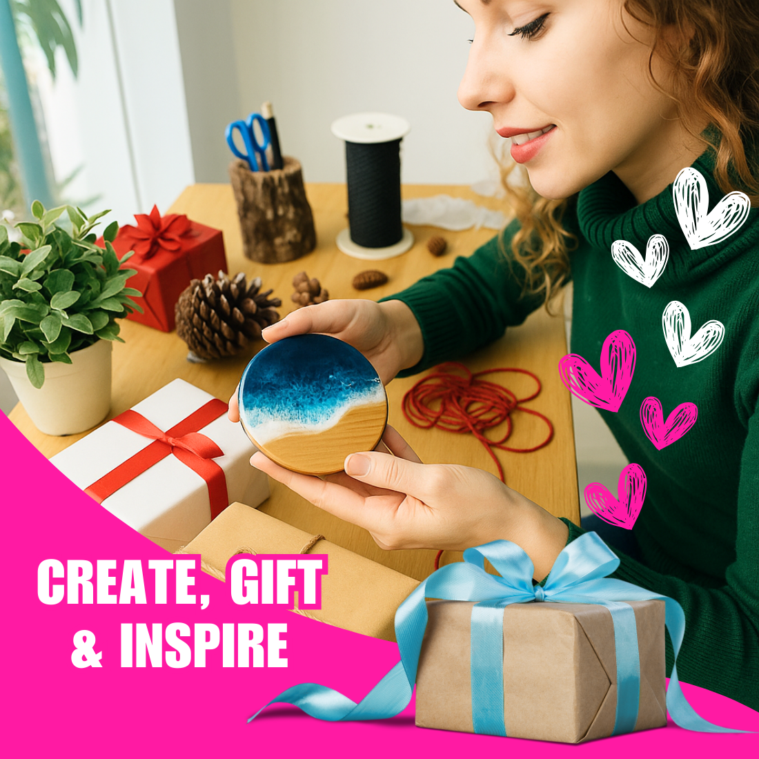 Round Coaster Resin Art Mould 4 Inch