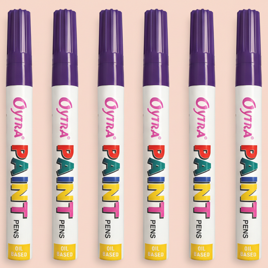 Purple Paint Permanent Marker Pen Set of 6