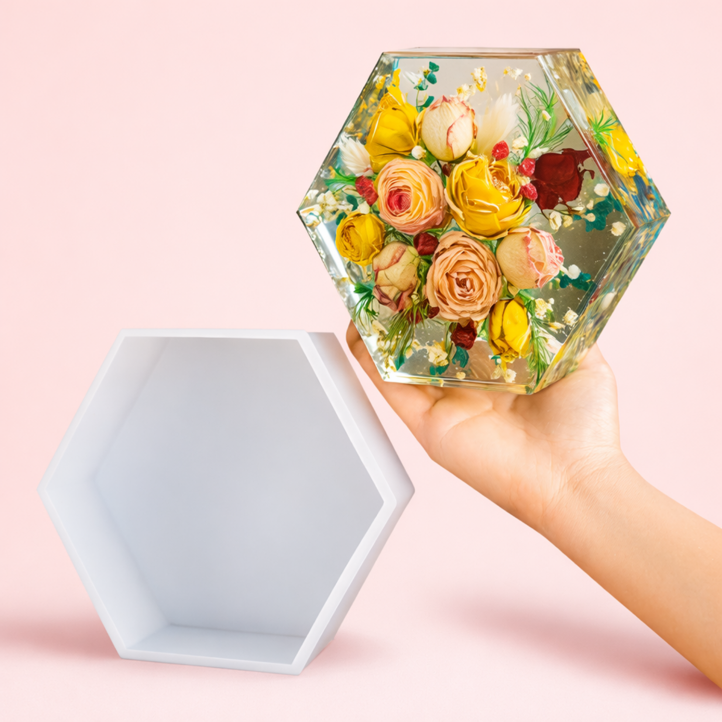 Hexagon Shape 8 Inch Wedding Resin Art Mould