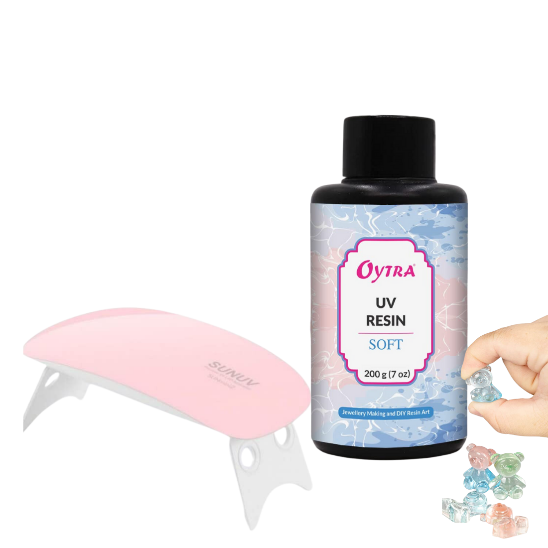 Oytra 200g UV Resin Soft and UV Lamp Combo