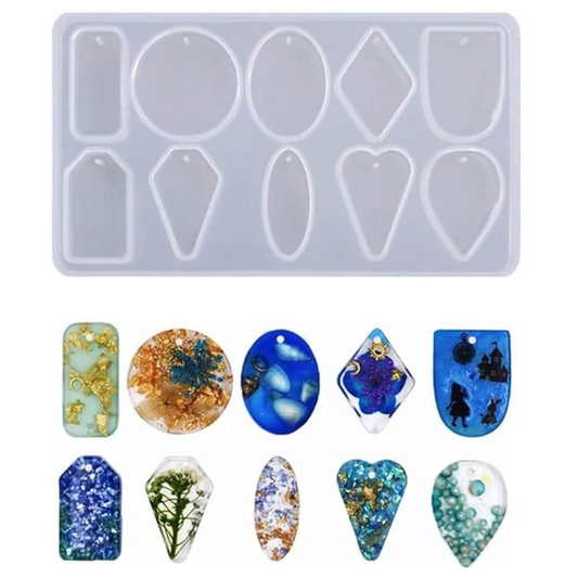 10 Cavity Resin Pendant Silicone Mould