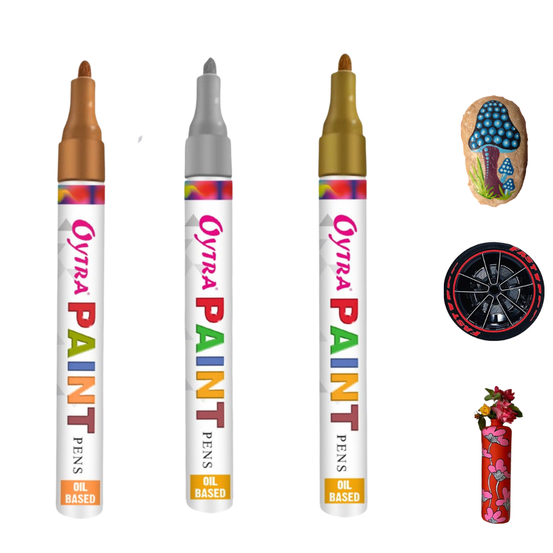 Paint Permanent Marker Pen Set of 3