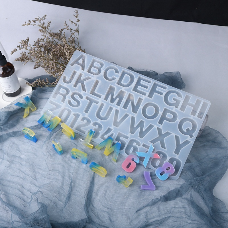 3D Silicone Resin Alphabet and Numbers Mould