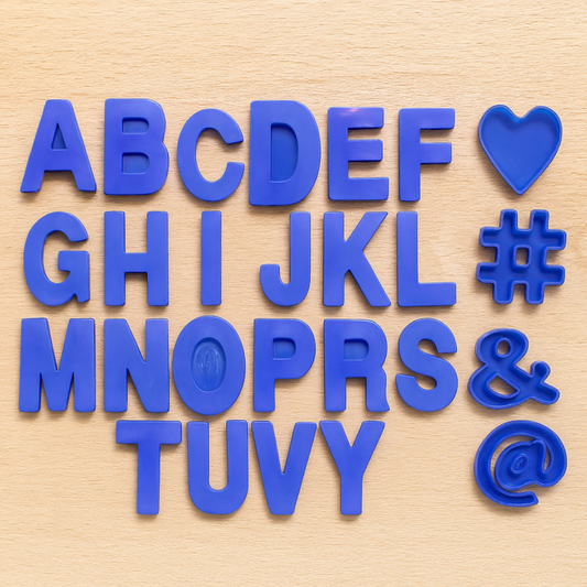 26 Piece 6-Inch Alphabet & Symbol Resin Mould Set