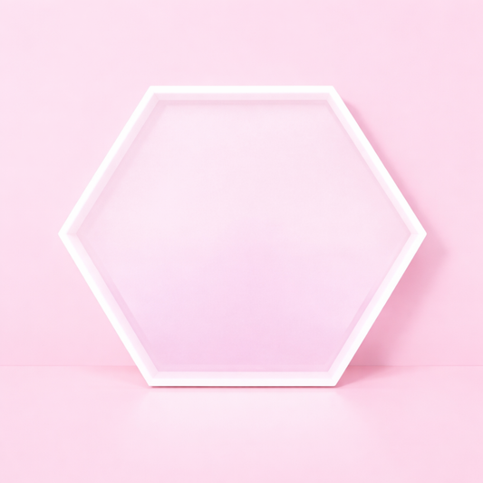 Hexagon Shaped Coaster Mould - 4 Inch, 10cm x 10cm x 8mm