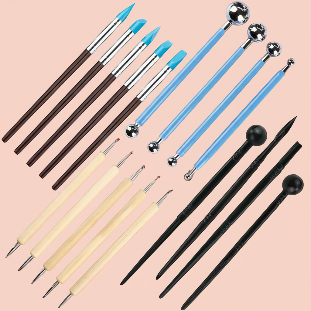 Clay Sculpting Tools Set of 18 Dotting Embossing