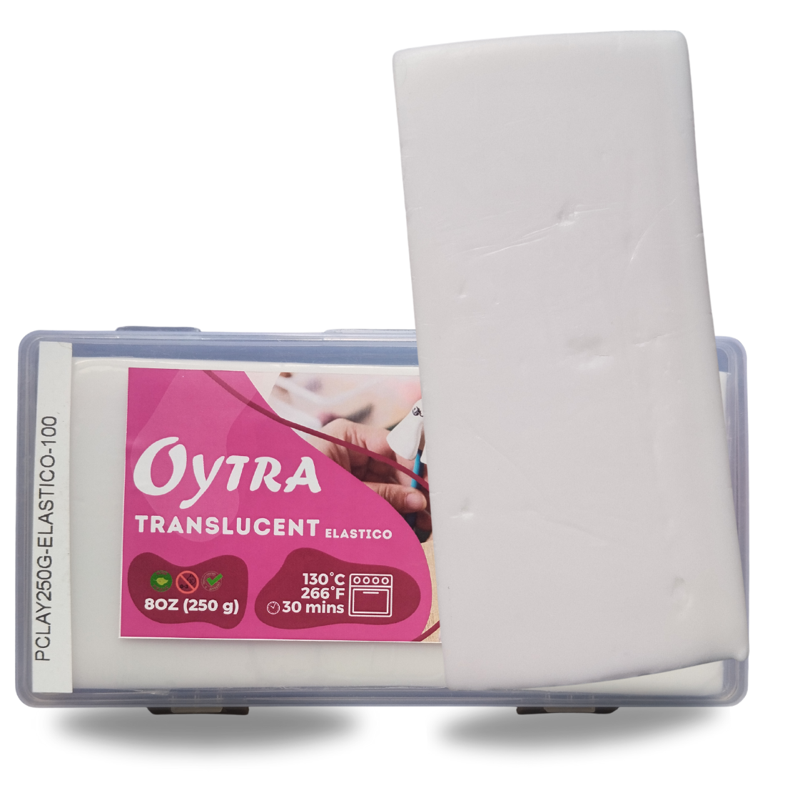 Oytra 100G Translucent Polymer Oven Bake Clay Elastico Series For