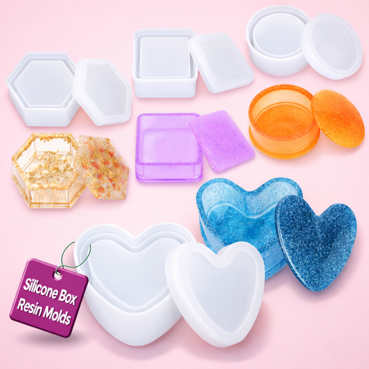 4 Pcs Gift Box Set Resin Mould SRN44