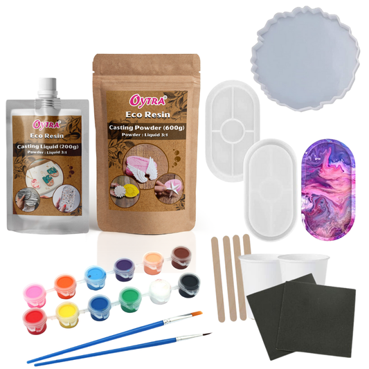 Oytra Eco Pour Resin Casting Powder and Liquid Art Kit