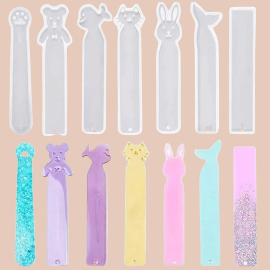 7 Piece Resin Bookmark Mould Set