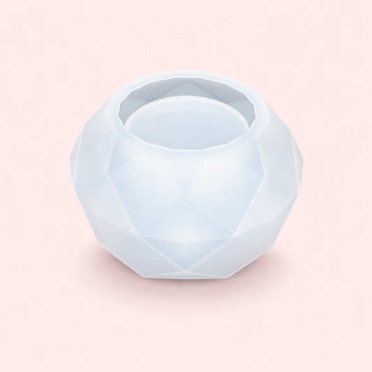 Diamond Round tea Light Resin Mould