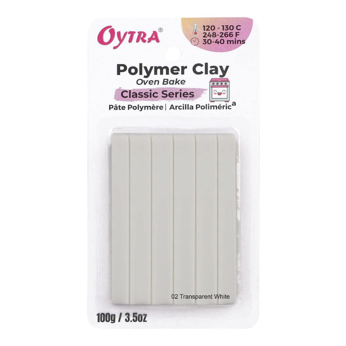 Translucent Polymer Oven Bake Clay 100 Grams Classic Series by Oytra