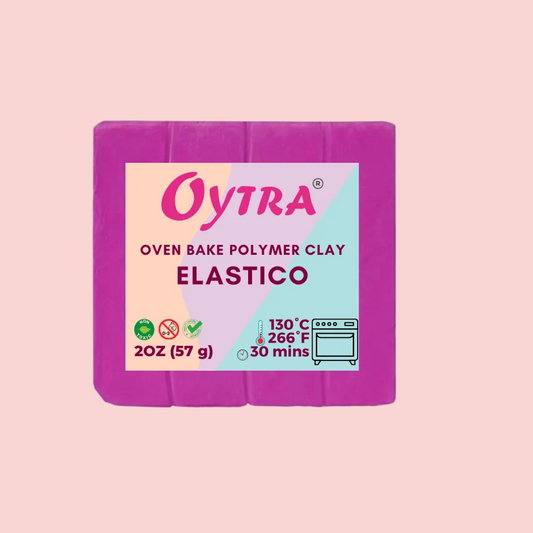 57 Grams (30 Violet) Polymer Clay Oven Bake for Jewlery Making Elastico Series