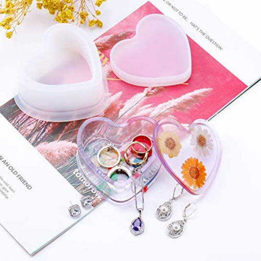 
Heart Box Silicone Mould Resin Liquid For Epoxy Resin Art Diy Making Casting And Craft Projects
