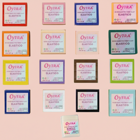 Oytra Polymer Oven Bake Clay Kit Set Elastico Series Clay 57g/2oz per Colour