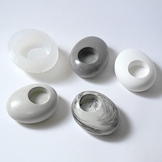 Oval Shape T-Light Candle Silicone Mould