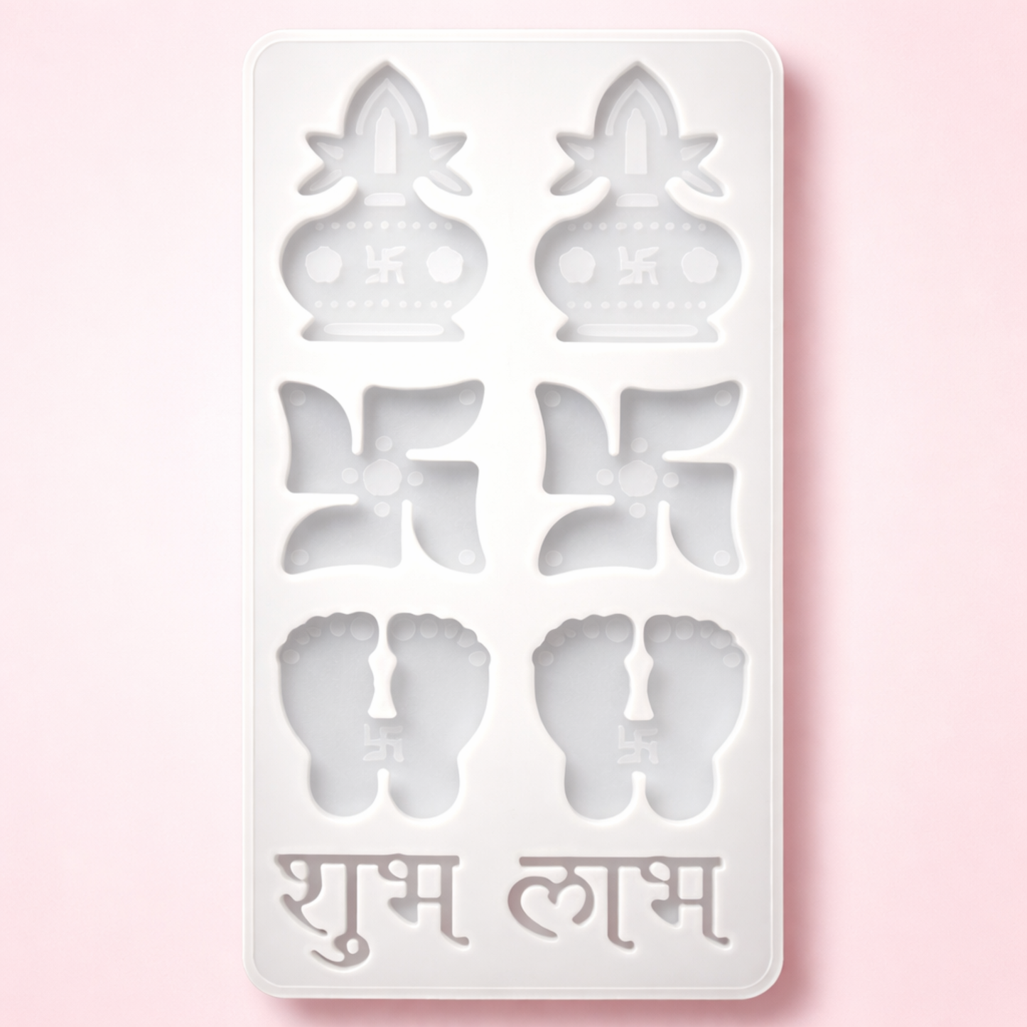 8 Cavity Kalash Sathiya Subh Labh Silicone Mold Crafting