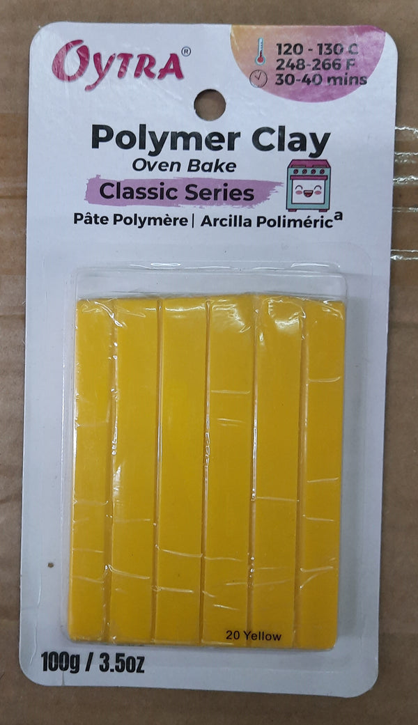 Polymer Clay Oven Bake Classic Series Yellow 20 - Oytra