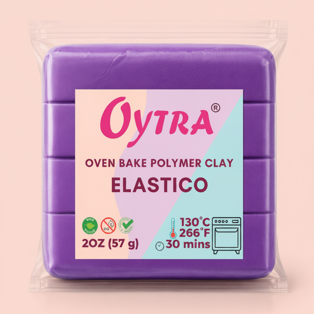 57 Grams (29 Lavender) Polymer Clay Oven Bake for Jewlery Making Elastico Series