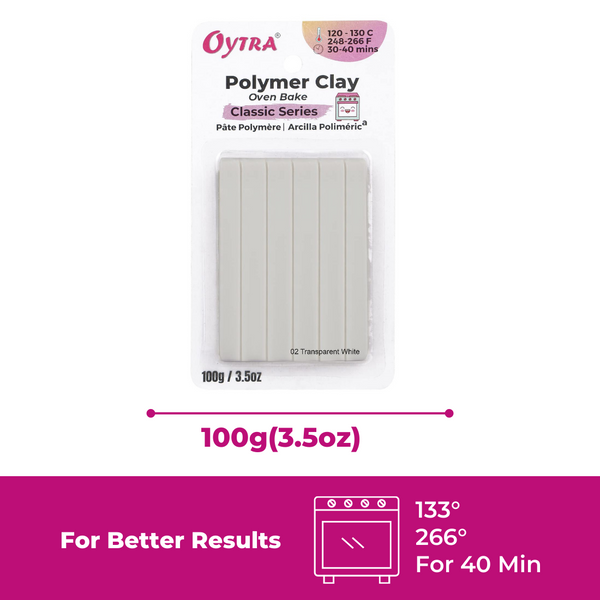 White Polymer Oven Bake Clay 100 Grams Classic Series For Jewelry Making at  Rs 99.00, Polymer Clay