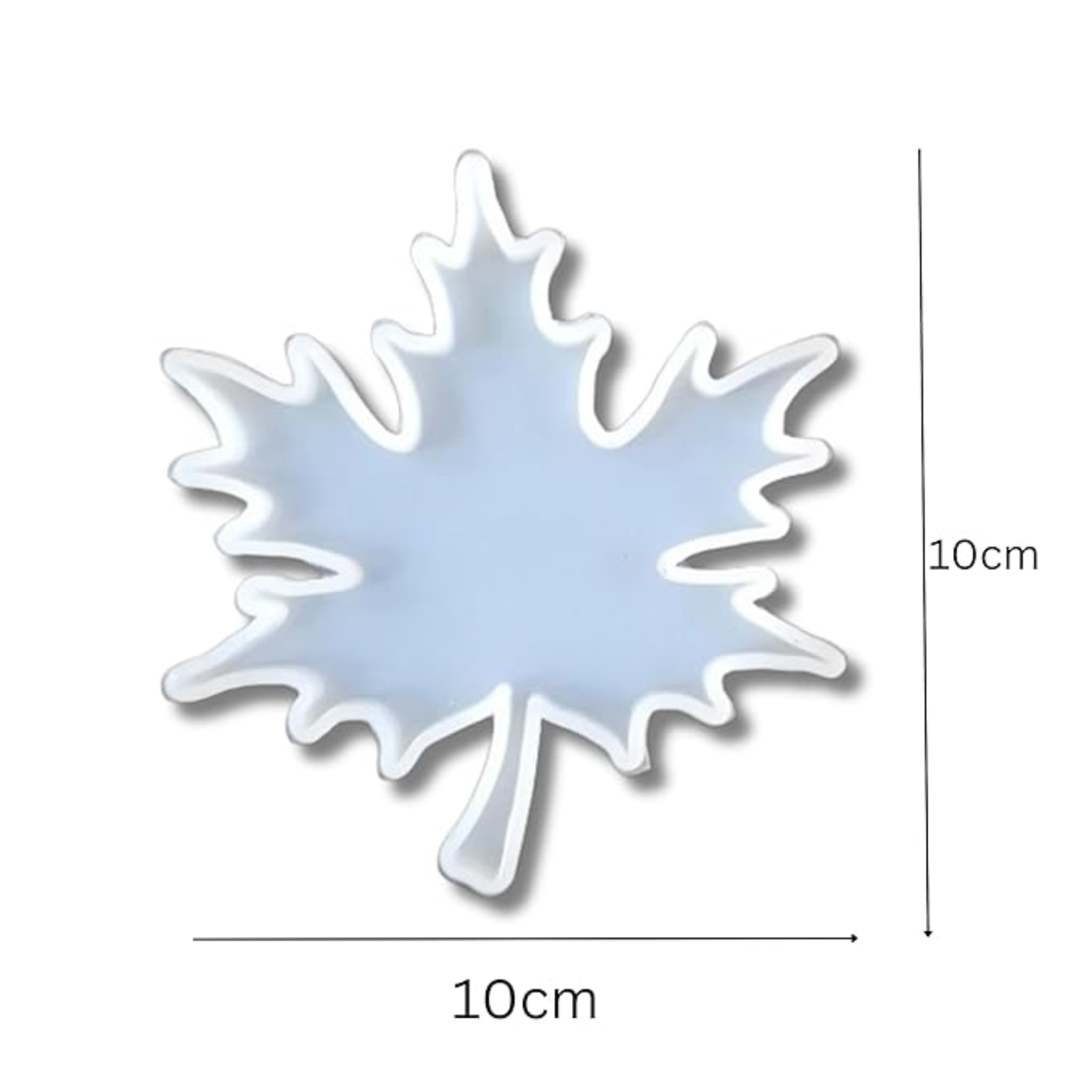 Leaf Zig-Zag Coaster 4" Silicone Resin Mould