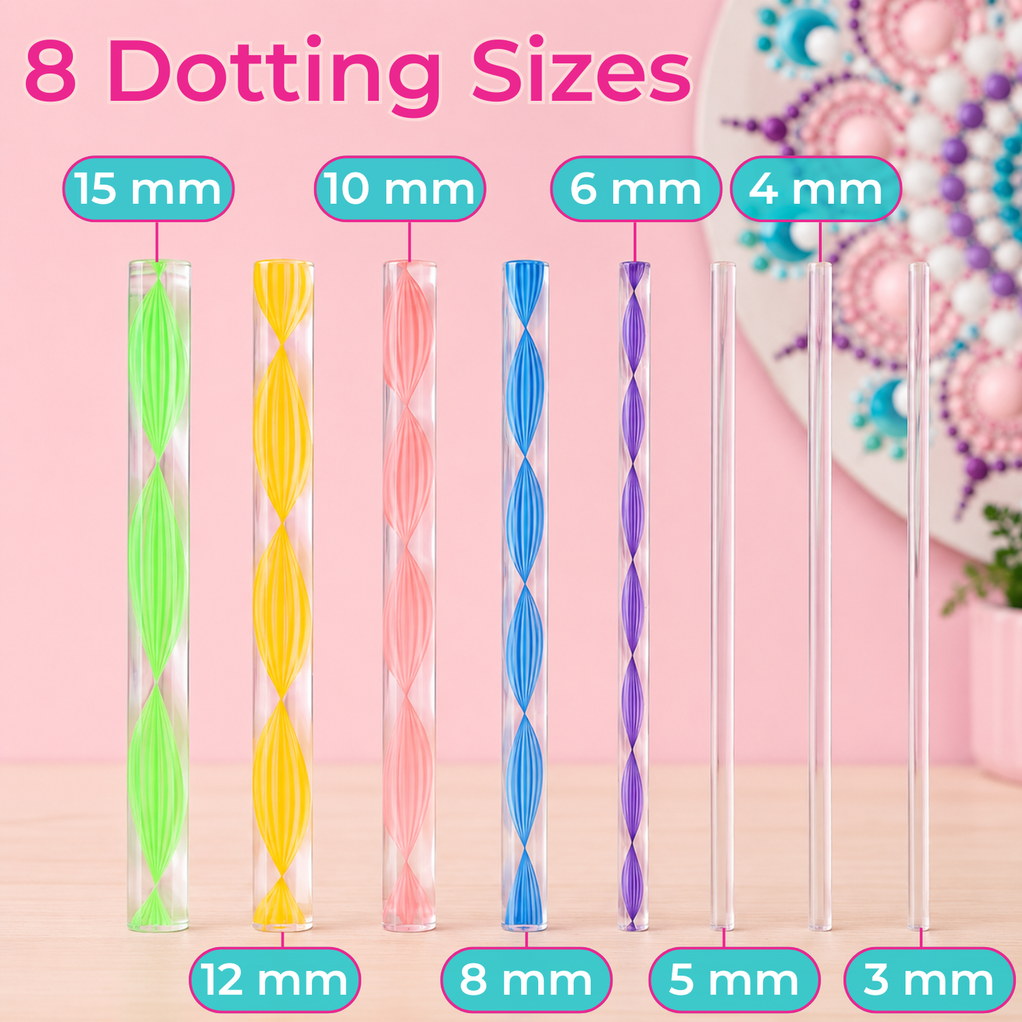 Mandala Acrylic Rod Dotting Set 8 Piece