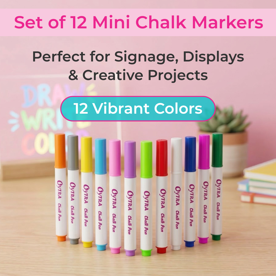 Mini Liquid Chalk Markers - 12 Colors
