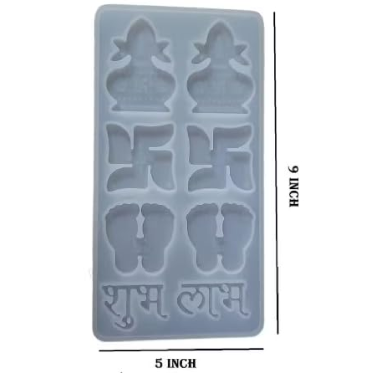 8 Cavity Kalash Sathiya Subh Labh Silicone Mold Crafting