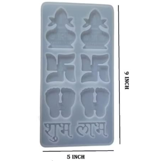 8 Cavity Kalash Sathiya Subh Labh Silicone Mold Crafting