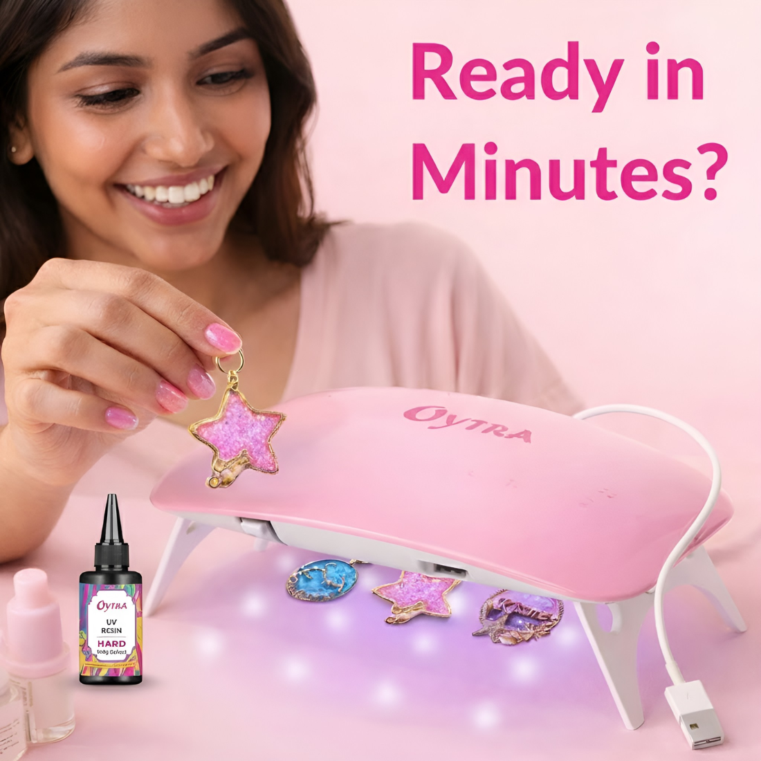 Mini USB UV Lamp for Resin / Nail Art (6W  45-60S)