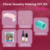 Oytra Resin Jewellery Making Kit Crystal Clear UV Resin Liquid Transparent Coat Floral Earrings DIY Art and Craft Materials for Beginners Artists Professionals