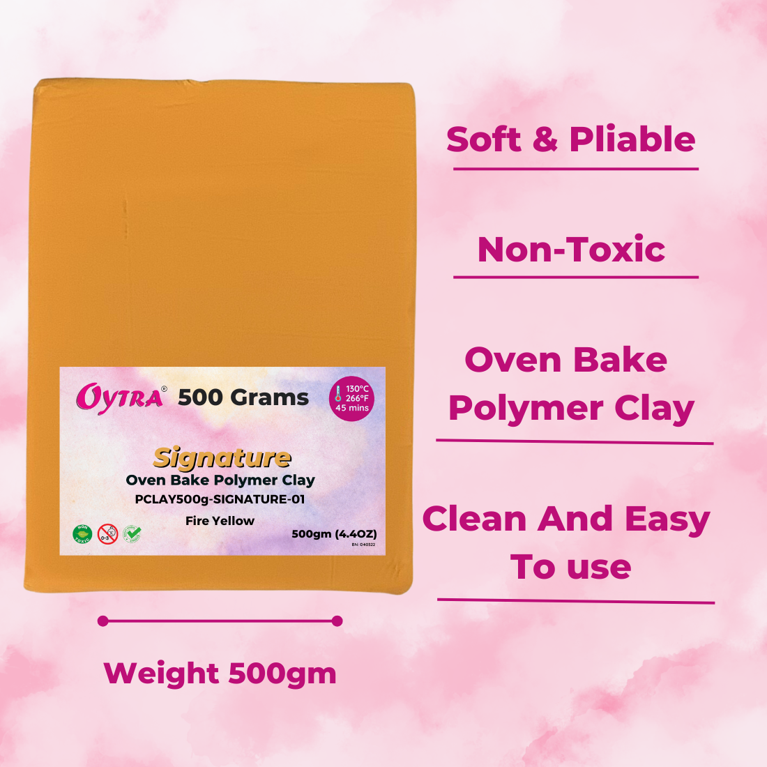 500g Polymer Clay SIGNATURE Series (04 Fire Yellow)