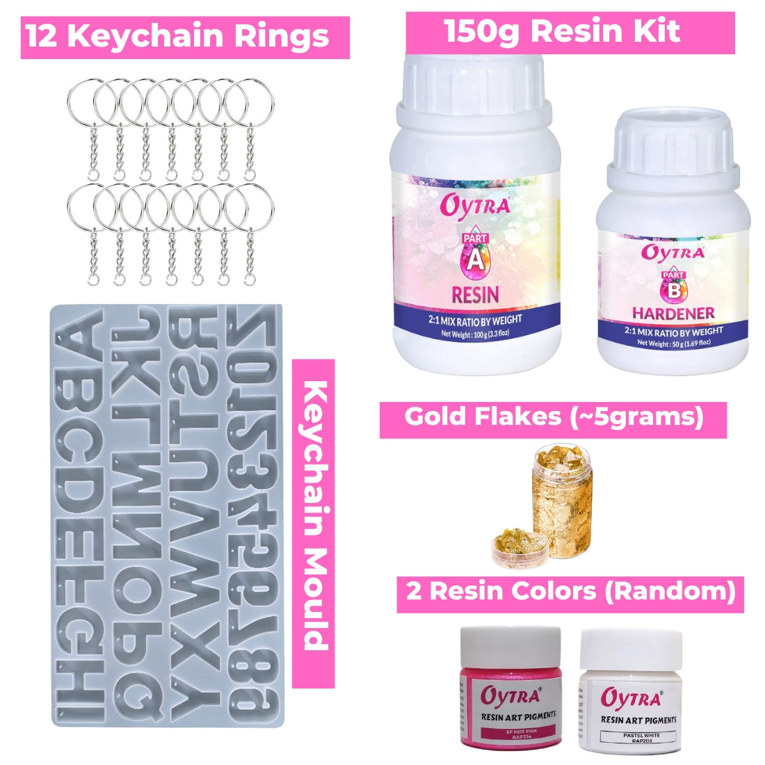 Resin Art Kit - Keychain Making with Accessories Combo (RESINKIT-01)