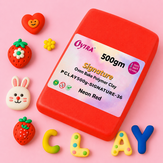 500g Polymer Clay SIGNATURE Series ( 36 Neon Red)