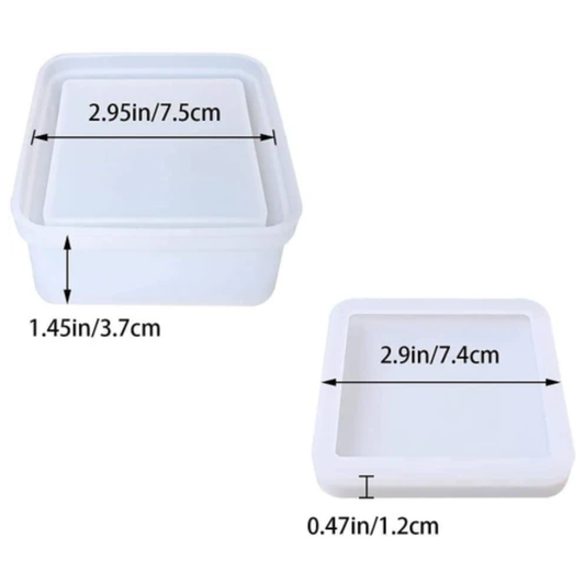 Square Gift Box Silicone Resin Art Mould