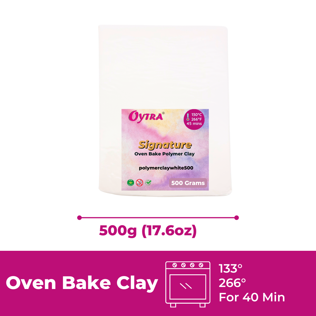 Polymer Oven Bake Clay White for Jewelry Earrings Canes Making Oytra