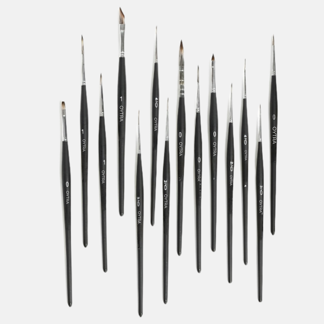 OYTRA Fine Detailing Mini Liner Paintbrush Set of 14 - Fine Lining Miniature Paint Brushes Set