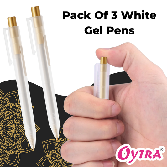 Gel Pens 0.8mm Fine Tip Set of 3 - Gold