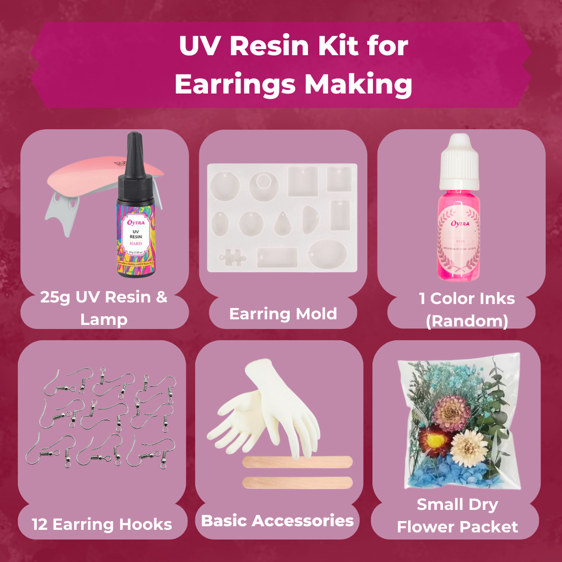 UV Resin DIY Jewelry Earring Making Kit