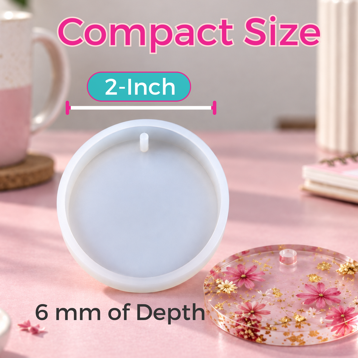 Resin Mould  Circle Shape 2 Inches