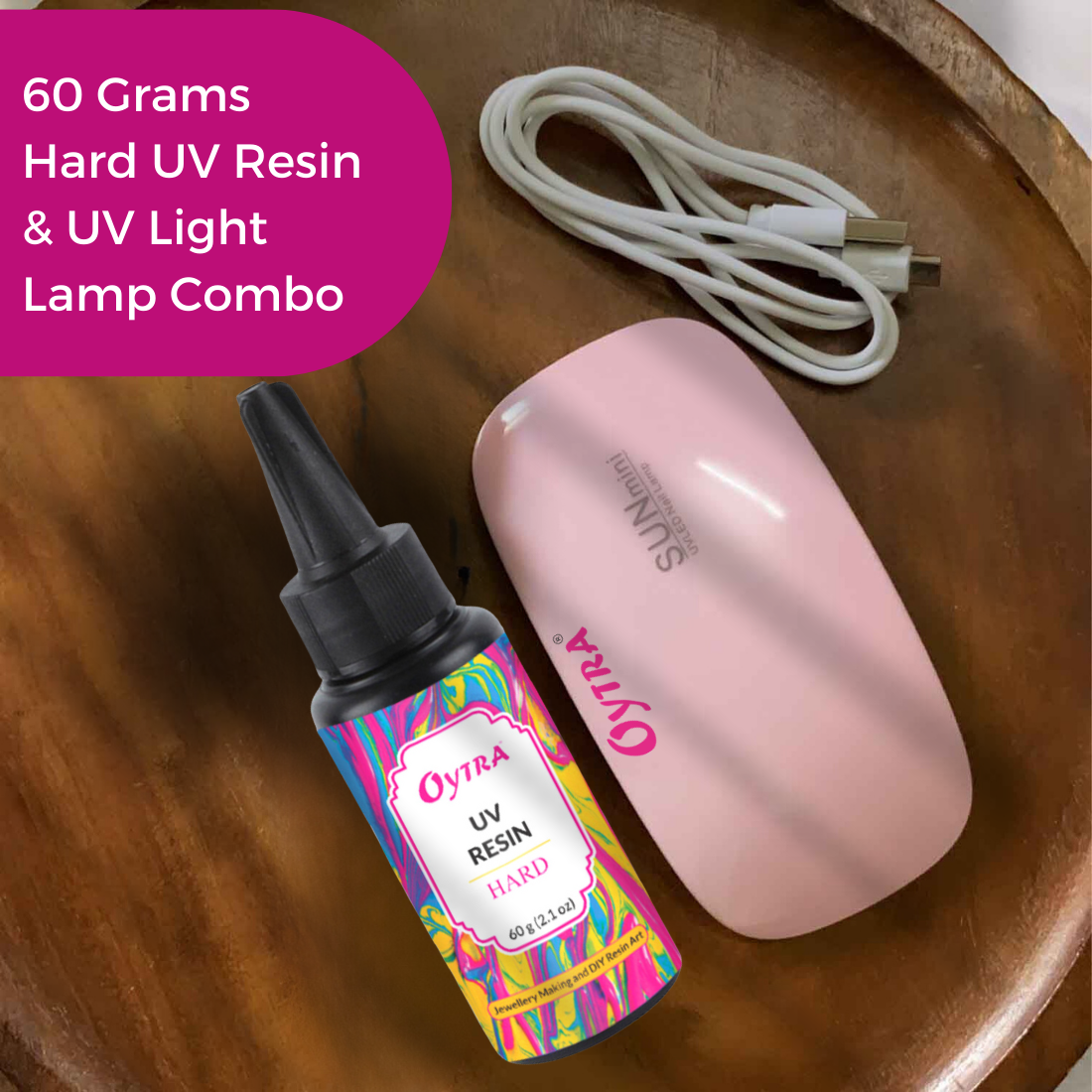 Oytra 60g UV Resin Hard and UV Lamp Combo